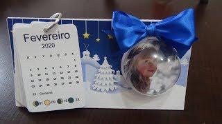 Como montar calendário de mesa com esfera de acrilico