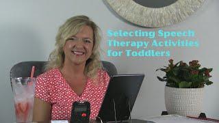 Selecting Speech Therapy Activities for Toddlers with Language Delays | teachmetotalk | Laura Mize