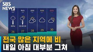 [날씨] 전국 대부분 비…강원 산지-영남 해안 최고 40㎜ / SBS