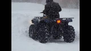 Yamaha Kodiak 700 Snow Plowing #yamaha, #atv,