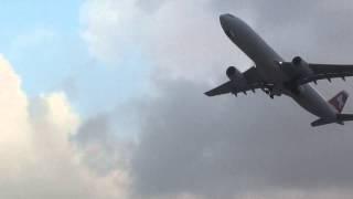 Swiss Airbus A330-313 Takeoff From Tel Aviv ( Ben Gurion ) Airport