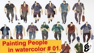 How to Paint People in watercolor # 01.