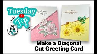 Diagonal Cut Greeting Card: Slant Your View And Craft Creatively