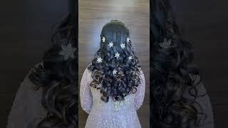 Curls Hairstyle#hairstyle tutorial #hairdo #bridalhairstyle #curlshairstyle