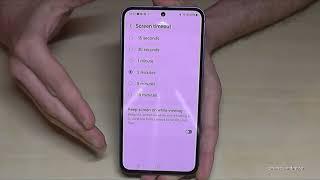 Samsung Galaxy A55 5G: How to set up the time to the Screen Timeout?