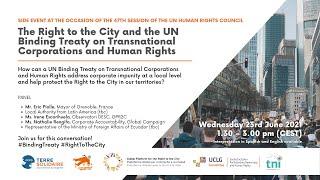 The Right to the City and the UN Binding Treaty on Transnational Corporations and Human Rights (ENG)