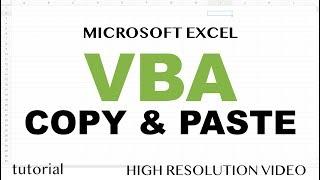 Excel VBA - Copy Paste Data Range From Another Worksheet or Workbook - Part 5