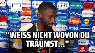 Träumen erlaubt? Rüdiger sorgt für Lacher in der Mixed Zone | Deutschland - Ungarn 2:0