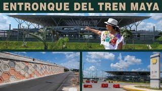 Avances del entronque de la estación Cancún del Tren Maya