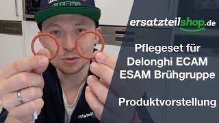 ersatzteilshop basics Pflegeset für DeLonghi ECAM ESAM Brühgruppe inkl. 2x Dichtung und Silikonfett