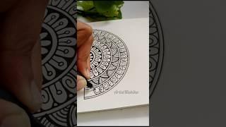 Draw a half mandal with me️ #shorts #art #mandala #trending #viralvideo #shortsfeed #drawwithme