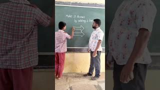 Makes 3 arrows by adding 2 lines. / Teacher innovative ideas. #education #creativeteaching