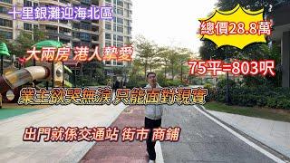 【十里銀灘迎海北區】業主欲哭無淚 面對現實|大兩房單位先至28.8萬803呎 真係陰公|仲帶乾濕分離沖涼房 出門樓巴站 街市 商鋪#十里銀灘#realestate#大灣區樓盤#大灣區退休#惠州樓盤