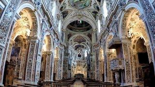 A Walk in a Marvellous Baroque Church. 'Casa Professa' in Palermo, Sicily, Italy