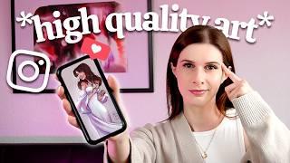 How to upload your art in HIGH QUALITY on Instagram (VERTICAL FEED)