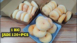 DONAT KLASIK TOPPING GULA LEMBUT. 1KG JADI 120PCS!