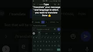 How to use Translator bot Slash Command for /translatein Discord Mobile #roduz #discord #translate