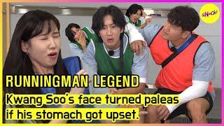 [RUNNINGMAN] Kwang Soo's face turned paleas if his stomach got upset. (ENGSUB)