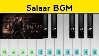 Salaar BGM Piano Tutorial | Prabhash