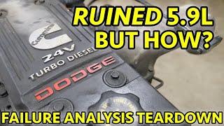 WORN OUT or ABUSED? 368,000 Mile 5.9L Dodge Ram Cummins Turbo Diesel Engine Teardown. (It Still Ran)