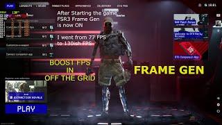 OFF THE GRID UE5 - How To INCREASE PERFORMANCE WITH FSR3 FRAME GEN