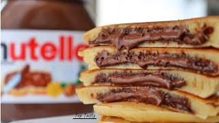 Nutella Stuffed Pancake Recipe | How To Make Nutella Pancake | Top Tasty Recipes