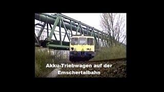 Emschertalbahn mit ETA - Akkutriebwagen zwischen Dortmund und Wanne-Eickel