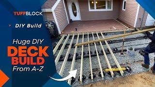 Building 5 Ground Level Decks (from house to pool) using TuffBlock Deck Blocks