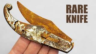 Beautiful Rusty Switcblade Knife Restoration