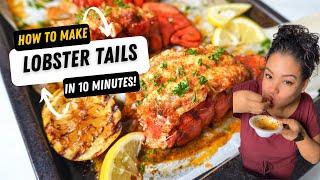 10 Minute JUICY Lobster Tail Recipe! #lobster #lobstertail