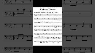 Kahoot Theme Sheet Music - Trombone Baritone BC Bassoon Cello #trombonesheetmusic