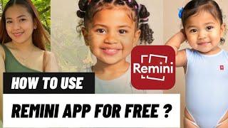 How to use Remini app for free in iPhone | Remini app tutorial | How to generate photos with REMINI