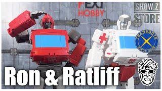 X-Transbot Ron and Ratliff Transformers Masterpiece Ironhide and Ratchet