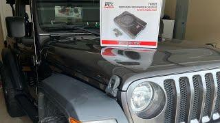 Jeep Wrangler(JL) stealth MTX Audio subwoofer install in rear cargo area.