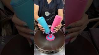 Rainbow Crepes in Bangkok night market #shortvideo