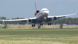 +20 Min Of  Strong Crosswind Landings At The Polderbaan 18R, Schiphol