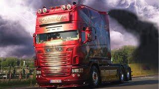 Best of Scania V8 Black smoke open pipes Sound 2023 4K UHD