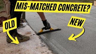 Pouring a NEW Concrete Patio & RESURFACING it to Match OLD Concrete