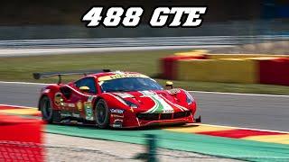 Ferrari 488 GTE | Turbo sounds, bangs and fly bys | 2016-2021 races