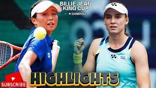 Elena Rybakina vs Seohyun Park Match 2 Highlights | Billie Jean King Cup 2024