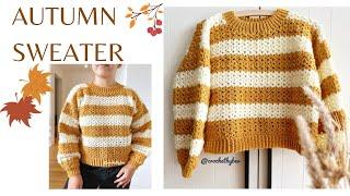 CROCHET AUTUMN SWEATER | CROCHET BY BEV