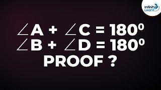 Opposite Angles of a Cyclic Quadrilateral add up to 180 Degrees - Proof | Don't Memorise