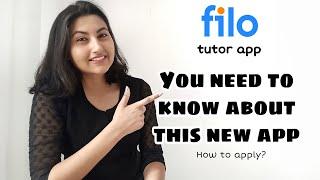 Do you know about this app ? How to apply ? Filo tutor app #onlinetutor #workfromhome