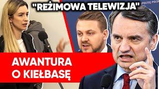 Wrzawa na konferencji z TVP i Republiką. Ziobro: Wstyd, że pani przyjęła pracę