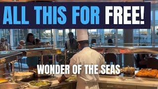 I Explore all the FREE Restaurants on Wonder of the Seas | Royal Caribbean