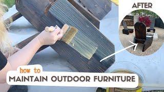 How To Maintain Outdoor Wood Furniture | Before & After