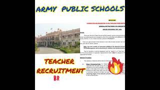 ARMY PUBLIC SCHOOL TEACHER VACANCY || AWES NOTIFICATION TEACHER RECRUITMENT #aps #teacher #teaching