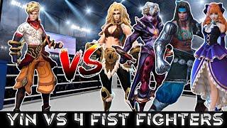 YIN VS 4 FIST FIGHTERS 1VS1 FIGHT | MOBILE LEGENDS NEW HERO YIN