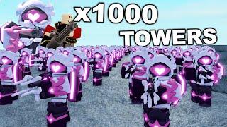 i used ADMIN to spawn 1000 TOWERS in TDS.. | ROBLOX