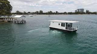 9.84m Custom One-Bedroom Houseboat “Near New” - FOR SALE at Mandurah Boat Sales